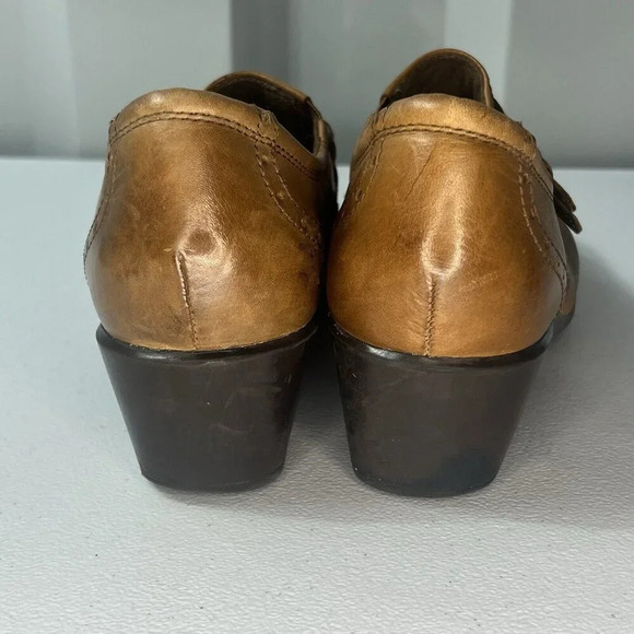 Earth Origins Carma Brown Leather Wingtip Brogue Shoes School Marm Academia 8 - Picture 5 of 9